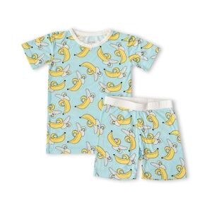 Little Sleepies Bananas Short Sleeve and Shorts Bamboo Viscose Two-Piece Pajamas